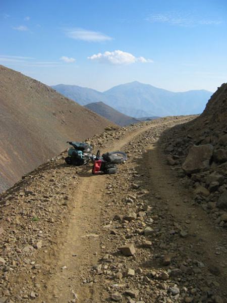 Flat tyre on the pass