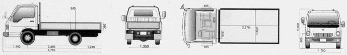 Kia Frontier 4x4 dimension drawing