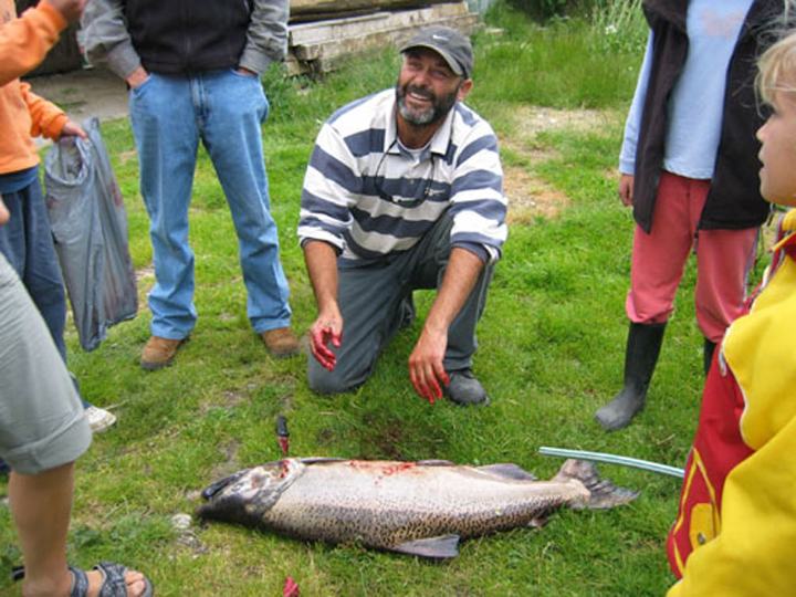 Fresh-caught salmon, should be enough