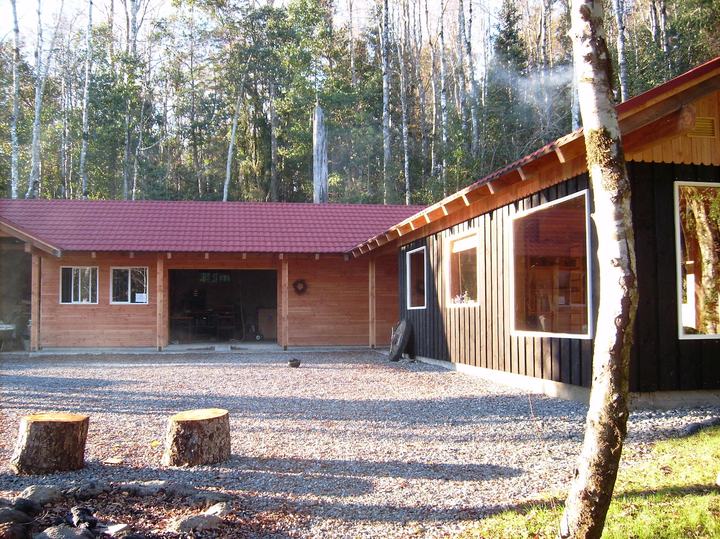 The guest house from the yard