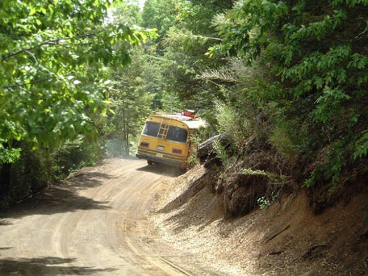 Bus in Conguillío National Park