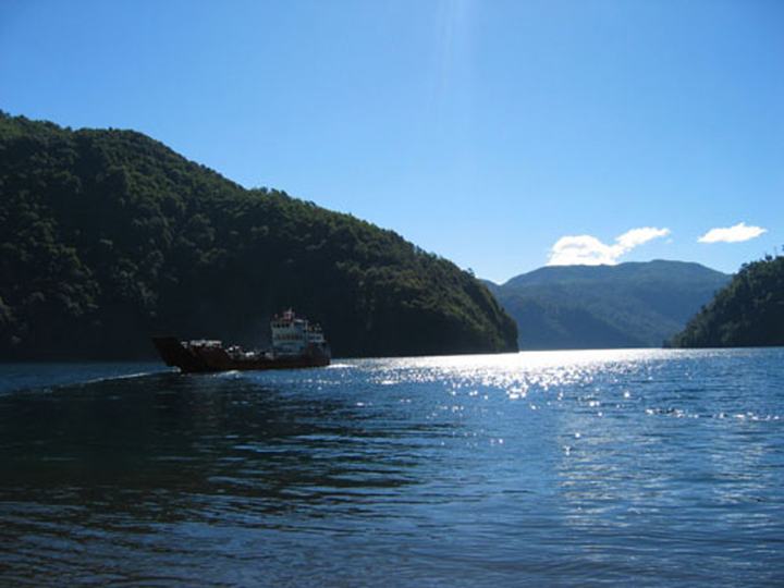 Lake Pirihueico by ferry