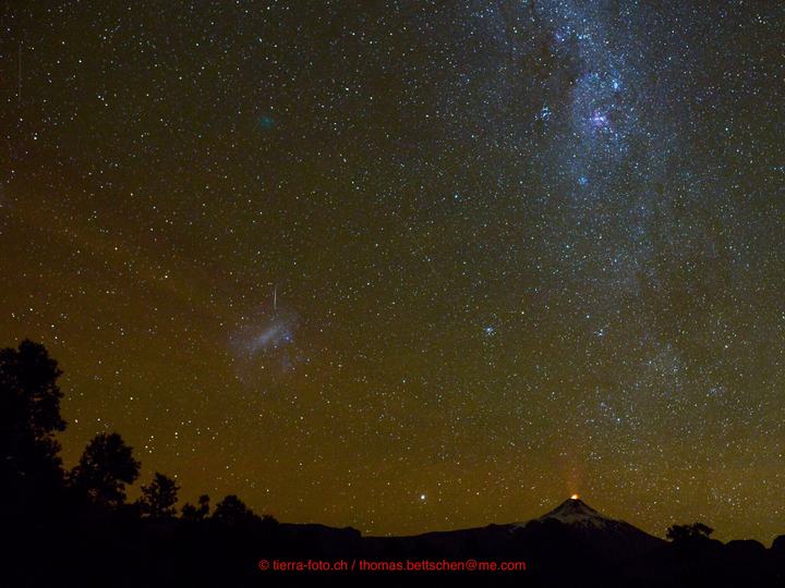 The Milky Way over the volcano