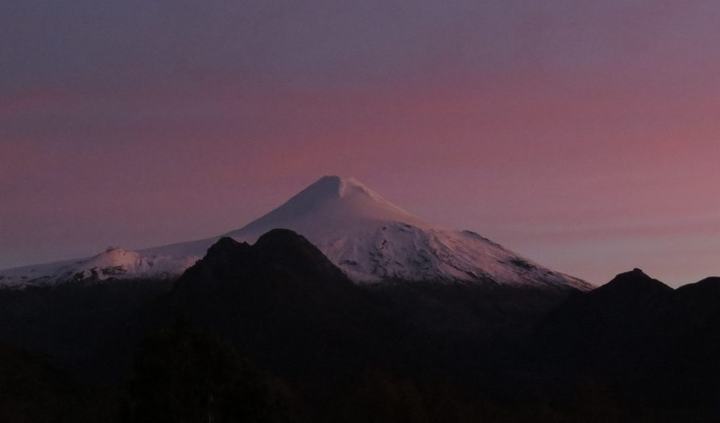 Villarrica at dusk