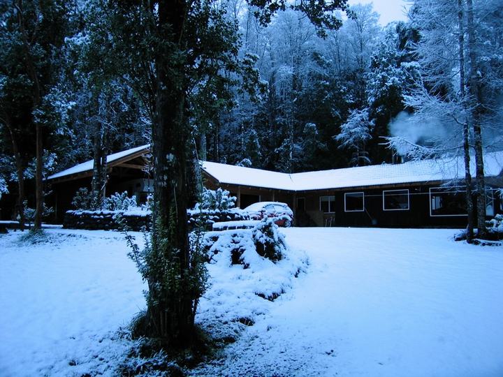 The houses under snow