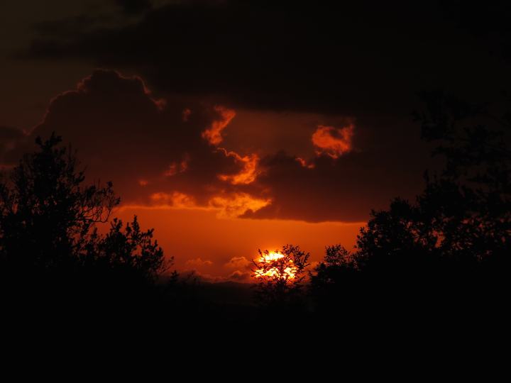 Sunset over the hills