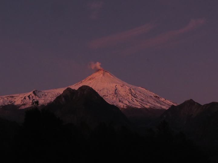 Villarrica at sunset