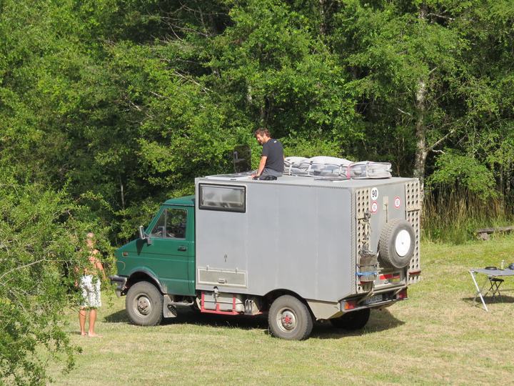 Overlanders in the meadow