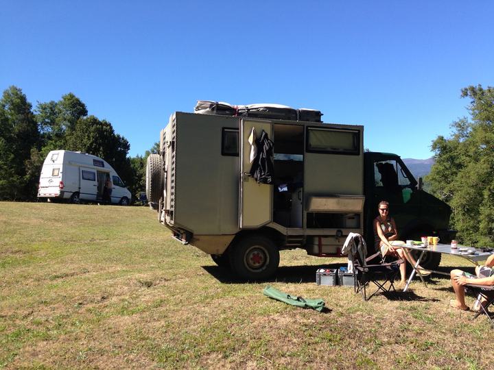 Camp in the meadow