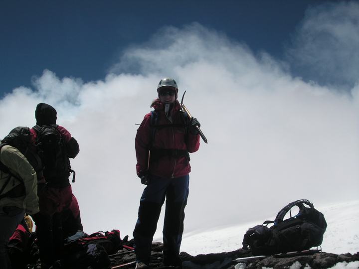 Climbers on Villarrica volcano